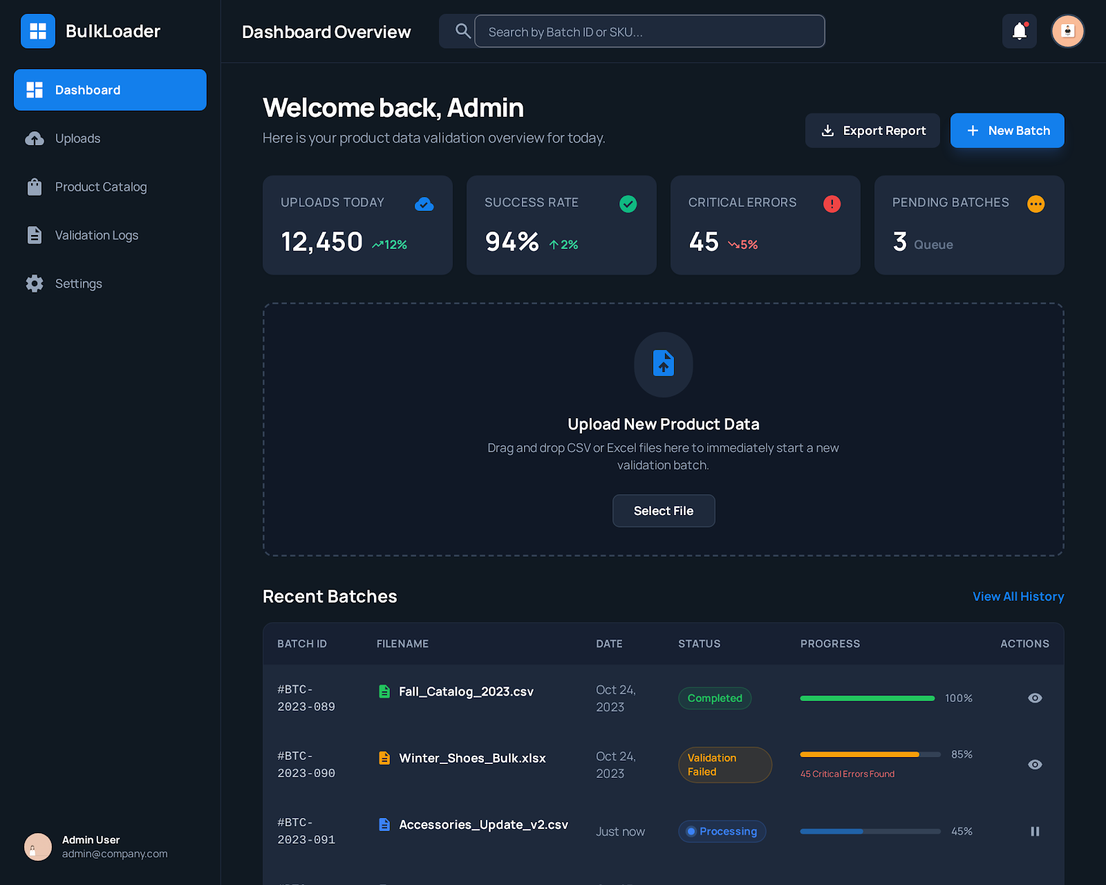 Automating Bulk Product Upload and Validation Using Selenium and Java
