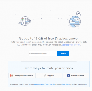 Dropbox email share