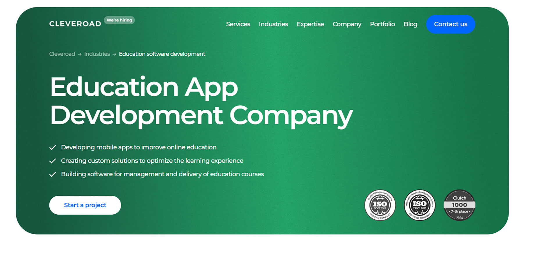 Cleveroad -learning software development services 