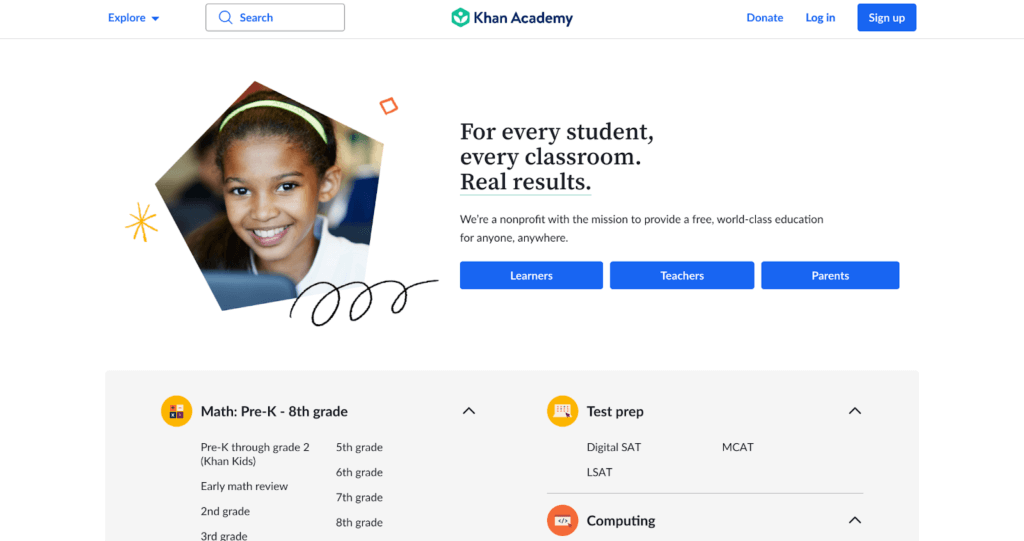 Khan Academy - Top US eLearning software