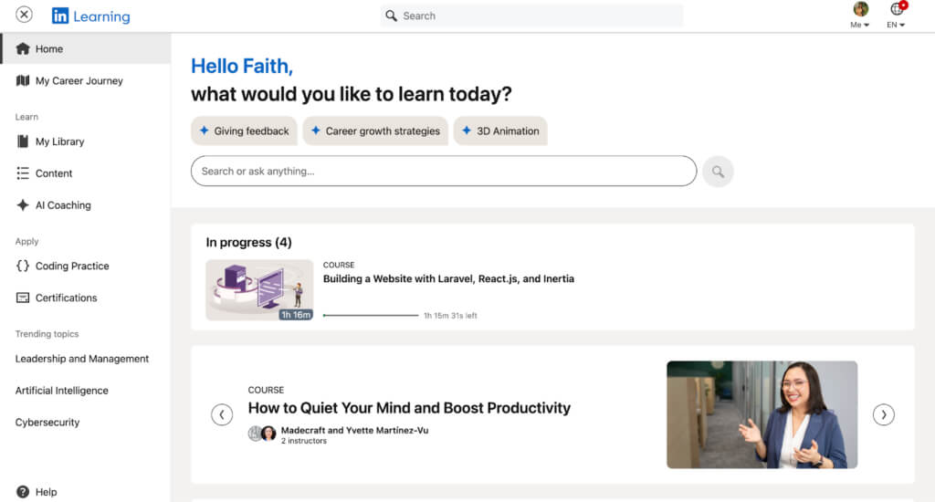 LinkedIn Learning - education technology solutions