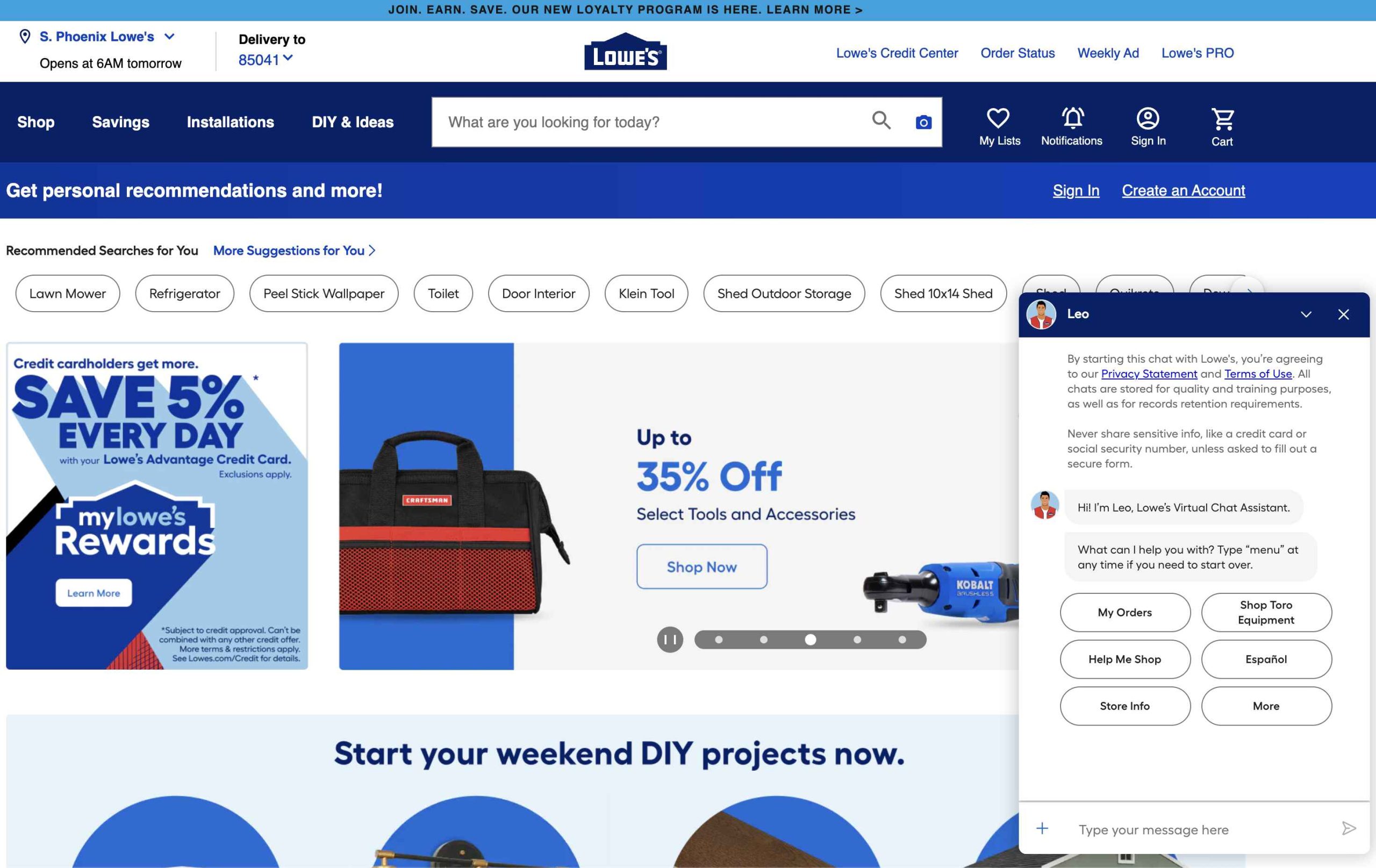 ecommerce website features chatbot