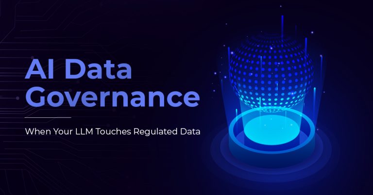Enterprise compliance team reviewing AI data governance controls for regulated healthcare and financial data