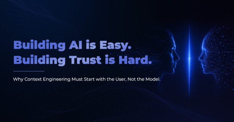 Engineering team working on AI product development with focus on user context and experience design
