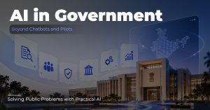 Government digital team reviewing AI use cases for citizen services, automation, and decision-making across public sector departments in India